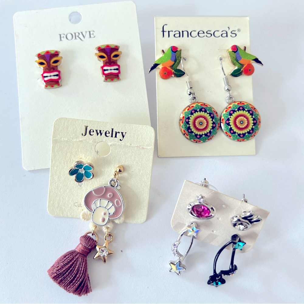 Earrings 6 pairs 12 pieces Bundle